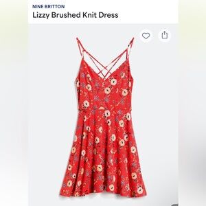 Stitch Fix Nine Britton Red Floral Strappy Dress